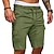 cheap Cargo Shorts-Men&#039;s Cargo Shorts Bermuda shorts Drawstring Elastic Waistband with Side Pocket Plain Outdoor Sports Short Outdoor Daily Sports Cotton Blend Casual Shorts Slim ArmyGreen Black Inelastic