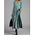cheap Casual Dresses-Women&#039;s Shift Dress Midi Dress Blue Polka Dot Long Sleeve Winter Fall Autumn Ruched Stylish V Neck Winter Dress Weekend Fall Dress 2023 S M L XL 2XL 3XL