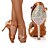 cheap Latin Shoes-Women&#039;s Latin Shoes Salsa Shoes Dance Shoes Practice ChaCha Glitter Crystal Sequined Jeweled Sparkling Shoes Heel Sparkling Glitter Buckle Crystals Slim High Heel Open Toe T-Strap Kid&#039;s Adults&#039; Brown
