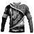 cheap Men&#039;s Pullover Hoodies-Viking Warrior Mens Graphic Hoodie Unisex Pullover Sweatshirt Gray Hooded Knights Templar Prints Human Daily Sports 3D Streetwear Black Cotton