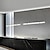 levne Návrh linky-80cm led závěsné světlo moderní liniový design řetězové nastavitelné závěsné svítidlo do kuchyně jídelna obývací pokoj černá a zlatá 110-120v 220-240v
