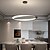billige Ring &amp; Rund Design-60 cm led pendel 1-lys ring sirkel design dimbar aluminium malt finish luksuriøs moderne stil spisestue soverom 110-240v