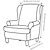 abordables Fauteuils à oreilles-1 ensemble de 2 pièces housse de chaise à oreilles extensible housses de chaise à oreilles spandex tissu floral housses de fauteuil à oreilles avec coussin de siège housse de coussin pour chaise