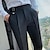 tanie Sukienka spodnie-Męskie Garnitury Spodnie Spodnie garniturowe Spodnie Gurkha Kieszeń Wysoki wzrost Równina Komfort Miękka Ślub Biuro Biznes Zabytkowe Klasyczny Ciemny khaki Czarny Średnio elastyczny