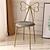 cheap Living Room Furniture-Butterfly back iron art leather dressing stool dressing stool - Grey