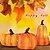 cheap Décor &amp; Night Lights-3pcs Fall Pumpkin Decorations Resin Light Up Pumpkin for Tiered Tray Decorations Battery Operated LED Lighted Pumpkin Mini Pumpkin Lamp Fall Thanksgiving Table Centerpieces for Autumn Home Party Decor