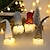 abordables Décors et éclairages nocturnes-décorations de lumières de noël avec lumière led tomte fait à la main gnome en peluche adorable noël santa ornement vacances accrochées ou placées décorations