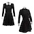 cheap Movie &amp; TV Theme Costumes-Adults&#039; Wednesday Addams Dress Addams Family Women&#039;s Goth Gothic Flare Dress Movie Cosplay Costume Party Little Black Dress Masquerade