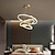 billige Pendellys-led pendel lys ring sirkel design 3 ringer 40/60/80 cm justerbar akryl moderne lysekroner 3000k moderne moderne stil kjøkken spisestue hjemme bar lys 110-240v varm hvit