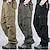 cheap Cargo Pants-Men&#039;s Cargo Pants Cargo Trousers Trousers Work Pants Multi Pocket Plain Comfort Breathable Casual Daily Streetwear Sports Fashion ArmyGreen Grass Green Micro-elastic