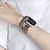 رخيصةأون عصابات Apple Watch-جولة مزدوجة متوافق مع Apple Watchband 38 مم 40 مم 41 مم 42 مم 44 مم 45 مم 49 مم مشبك معدني قابل للتعديل جلد طبيعي استبدال حزام الساعة إلى iwatch Ultra 2 Series 9 8 7 SE 6 5 4 3 2 1
