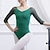 billiga Trikåer-andningsbar balett trikå / onesie ren färg skarvning tyll kvinnors träningsprestanda halvärm hög spandex/hög rygg trikå