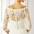 cheap Bridal Wraps-Bridal&#039;s Wrap Bolero Elegant Bridal 3/4 Length Sleeve Lace Wedding Wraps With Lace-up For Wedding Spring &amp; Summer