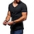 Недорогие Распродажа-мужская футболка с v-образным вырезом - однотонные короткие рубашки для мужчин с короткими рукавами для тонких тренировок для фитнеса спортивная деловая повседневная базовая большая высокая рубашка