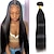 cheap 1 Bundle Human Hair Weaves-Brazilian Hair 1 Bundle Straight 7A Natural Black Hair Curtain 100G 8-28 single piece