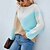 cheap Sweaters-Women&#039;s Pullover Sweater Jumper Jumper Ribbed Knit Knitted Crew Neck Geometric Outdoor Daily Stylish Casual Winter Fall Khaki Navy Blue S M L
