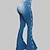 Χαμηλού Κόστους γυναικείο τζιν-Γυναικεία Τζιν Μπότα Ντένιμ Πλαϊνές τσέπες Πλατύ Πόδι Πλήρες μήκος Μαύρο