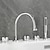 abordables Grifería para bañera-grifo de la bañera - grifos mezcladores de ducha de baño con válvula de latón de bañera romana galvanizada contemporánea