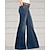 abordables jeans pour femmes-Femme Jeans Pour Bottes (Bootcut) Jean Bouffant Toute la longueur Bleu Automne