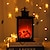 abordables Decoración y lámparas de noche-Linterna de llama led, lámpara dinámica, simulación de chimenea, llama, luz nocturna, alimentada por batería usb para decoración para sala de estar, halloween con clase