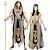 cheap Couples&#039; &amp; Group Costumes-Cosplay Cleopatra Pharaoh Outfits Couples&#039; Costumes Men&#039;s Women&#039;s Movie Cosplay Cosplay Costume Party Black Dress Waist Belt Bracelets Carnival Masquerade Valentine&#039;s  Day Polyester