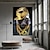 cheap Animal Prints-1 Panel Animal Prints Gorilla Wearing Gold Chain Modern Wall Art Wall Hanging Gift Home Decoration Rolled Canvas Unframed Unstretched Painting Core