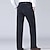 abordables Pantalones de vestir-Hombre pantalones de traje Pantalones Clásico Plano Comodidad Elástico Longitud total Formal Boda Negocio Estilo clásico Cintura alta Negro Azul Real Alta cintura Elástico