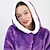 cheap Print Night Dresses-Oversized Wearable Blanket Christmas Flannel Thick Soft Warm Long Hoodie Blanket Big Hooded Sweatshirt Hoodie Blanket for Adults Women Girls Teenagers Teens Men Black
