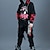 cheap Sets-Kids Unisex Hoodie &amp; Pants Clothing Set 2 Pieces Long Sleeve Black Letter Street Vacation Fashion Street Style 3-13 Years