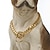 abordables Collares, arneses y correas para perros-Cadena de perro mascota pequeña y mediana de 10mm, acero inoxidable, titanio, acero, oro, cadena cubana, collar de perro, collar, cadena de gato