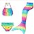 cheap Swimwear-Kids Girls&#039; Three Piece Swimwear Beach Children&#039;s Day Polka Dot Active Lace up Bathing Suits 3-10 Years Summer Rainbow
