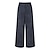 رخيصةأون السراويل لباس المرأة-نسائي بدلة ساق عريضه سروال قصير فضفاض خصر عالي مكتمل الطول أزرق خريف &amp; شتاء