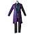 cheap Movie &amp; TV Theme Costumes-Joker Clown Blouse / Shirt Pants Outfits Men‘s Movie Cosplay Cosplay Costume Party Purple Coat Vest Blouse Masquerade Polyester / Tie / Tie With Wig
