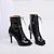 cheap Dance Boots-Women&#039;s Dance Boots Tango Shoes Professional Sexy Shoes Professional Zipper Lace-up Adults&#039; Black Silver