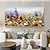 cheap Floral/Botanical Paintings-Large Size Oil Painting 100% Handmade Hand Painted Wall Art On Canvas Horizontal Abstract Colorful Floral Landscape Home Decoration Decor Rolled Canvas No Frame Unstretched