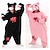 billige Onesie kostymer-Karneval Tegneserie Nattøj Onesie-kostyme Karnevalskostyme Tegneserie Onesie-pysjamas Kigurumi pyjamas Morsomt kostyme Til Voksne Damer og Herrer Karneval Tegnefilm
