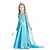 Недорогие Платья-Детский костюм Эльзы для девочек, платье мультяшного цвета, однотонное платье трапециевидной формы, праздничное синее платье макси с длинными рукавами, красивые платья принцессы на осень и зиму,