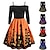 Недорогие Костюмы Старого света-Ретро винтажное платье 1950-х годов маскарадное расклешенное платье женское Хэллоуин Вечернее / вечернее платье