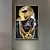 お買い得  動物画 プリント-1パネル アニマルプリント ゴリラ 身に着けているゴールドチェーン モダンウォールアート 壁掛け ギフト ホームデコレーション ロールキャンバス 非フレーム 未延伸 ペインティングコア