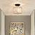 abordables Luces de techo-Luz de techo de cristal cuadrada redonda de 14 cm, lámpara de araña led, luz de pasillo, oro, negro, siliver, luces de montaje empotrado, metal galvanizado, estilo nórdico moderno, regalo para amigos de la familia 220-240v
