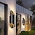 ieftine lumini de perete exterioare-Aplică de perete de exterior rezistentă la intemperii de 10,9 inci, led modern, aur negru/platină, lampă de spălat perete din aluminiu turnat pentru veranda grădină coridor balcon peisaj ac85-265v