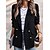 cheap Blazers-Women&#039;s Blazer Street Casual Daily Casual Daily Comfortable Open Front Pocket Casual Street Style Turndown Regular Fit Solid Color Outerwear Winter Fall Long Sleeve Black S M L XL XXL 3XL