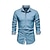 baratos Camisas masculinas de negócios-Homens Saia camisa de botão camisa de colarinho Azul Real Azul Manga Longa Tecido Aberto para a Lateral Primavera &amp; Outono Casamento Trabalho Roupa Botão para baixo