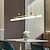 billiga Linjedesign-80cm led taklampa modern linjedesign kedja justerbar hänglampa för kök matsal vardagsrum svart och guld 110-120v 220-240v