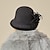 זול כובע מסיבות-כובעים נוצות מלאכותיות פולי/תערובת כותנה באולר/כובע כובע דלי כובע פדורה סתיו חתונה קז&#039;ואל חג קנטקי דרבי קוקטייל אלגנטי עם אפליקציות נוצות
