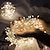 billiga LED-ljusslingor-smällare lampor 5m 200leds fairy lights 2m 100leds koppar vattentät kluster stjärnklara ljusslingor för tak sovrum krans fönster bröllop julgran dekoration varmvit aa batterikraft