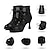 cheap Dance Boots-Women&#039;s Dance Boots Tango Shoes Professional Lace Up Stylish Lace-up Zipper Adults&#039; Black