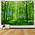 cheap Landscape Tapestry-Landscape Tree Wall Tapestry Art Decor Blanket Curtain Picnic Tablecloth Hanging Home Bedroom Living Room Dorm Decoration Misty Forest Nature Sunshine Through Tree