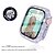 baratos Capa Smartwatch-3 pacotes Estojo de relógio com protetor de tela Compatível com Apple Watch Series 8 7 41mm 45mm / Series 6 5 4 SE 40mm 44mm / Series 3 2 1 38mm 42mm Resistente a riscos Bling Diamond Áspero Vidro