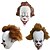 baratos Máscaras-luminescente stephen king&#039;s it mask pennywise horror clown joker mask máscara de palhaço festival cosplay adereços de fantasia (7,8&quot;*9,8&quot;*9,8&quot;) para o halloween